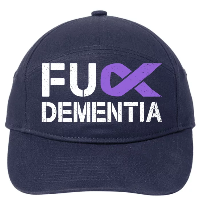 Fuck Detia Awareness Gift Purple Ribbon Support Warrior Gift 7-Panel Snapback Hat