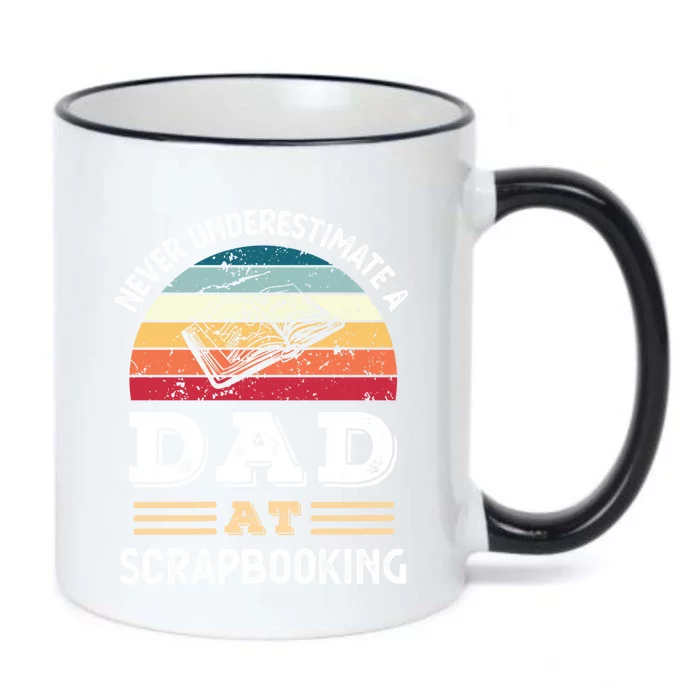 Funny Dad At Scrapbooking Fathers Day Gift Black Color Changing Mug