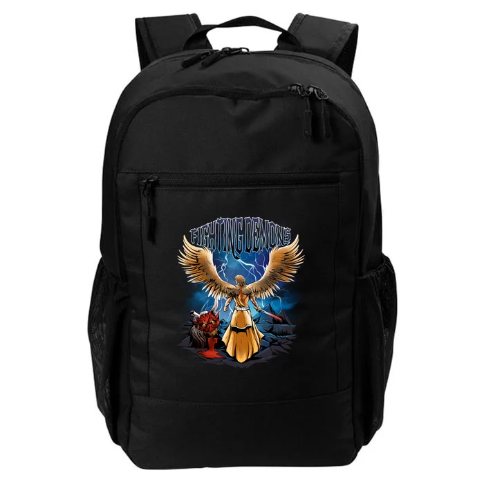 Fighting Demons Angel In Action Daily Commute Backpack