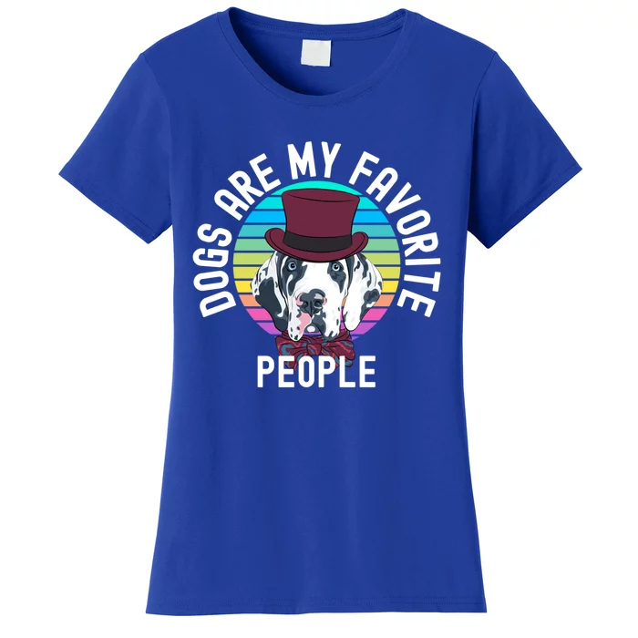 Funny Dogs Are My Favorite People Gift Women's T-Shirt