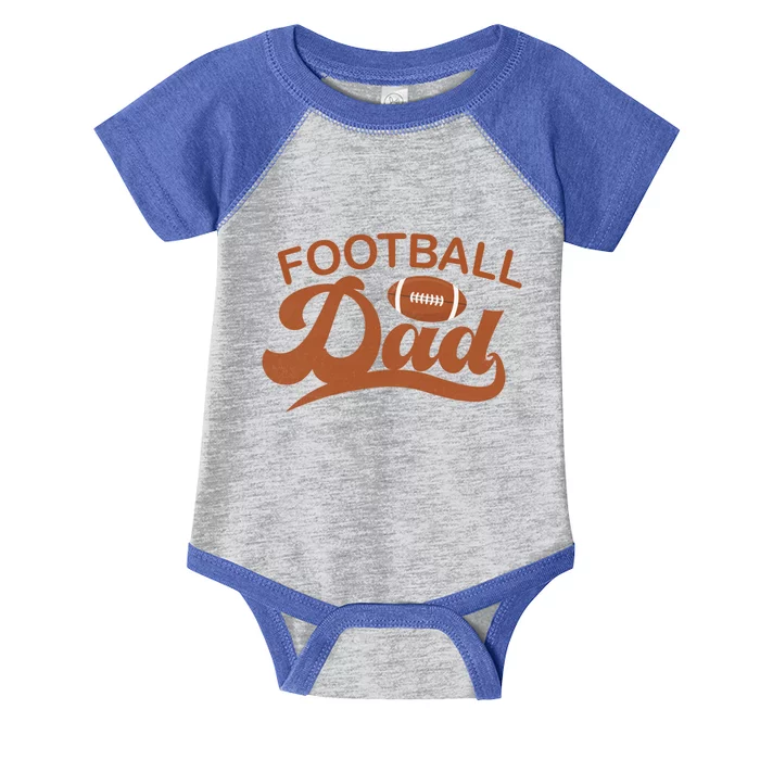 Fathers Day American Football Player Dad Football Family Cute Gift Infant Baby Jersey Bodysuit