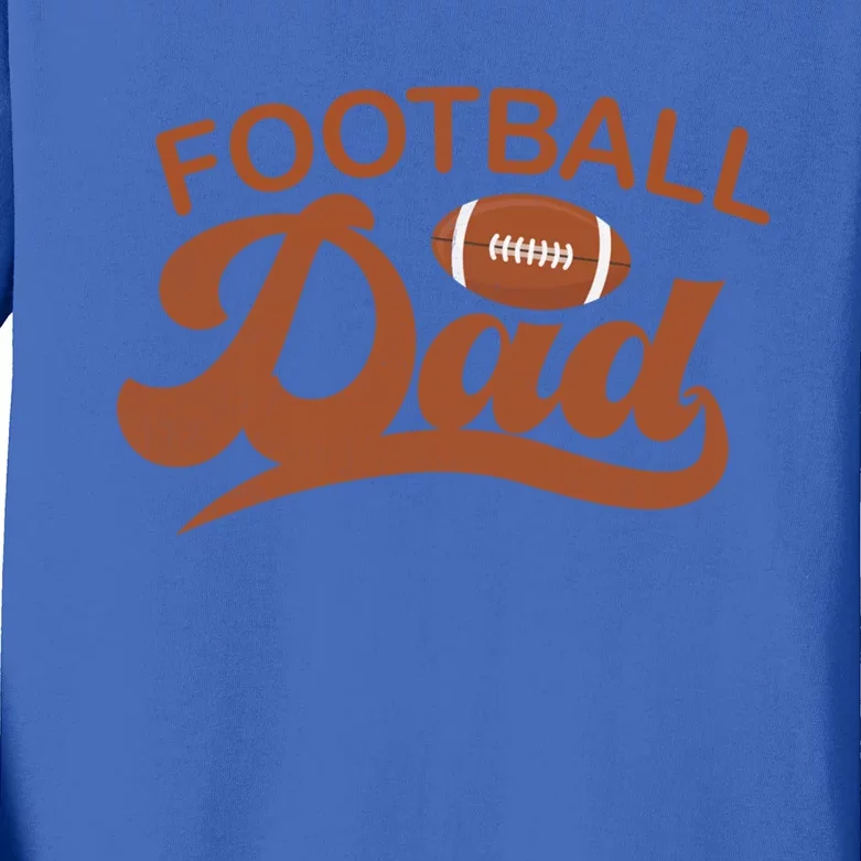 Fathers Day American Football Player Dad Football Family Cute Gift Kids Long Sleeve Shirt