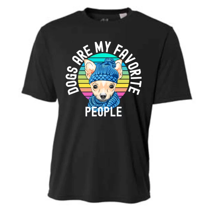 Funny Dogs Are My Favorite People Great Gift Cooling Performance Crew T-Shirt