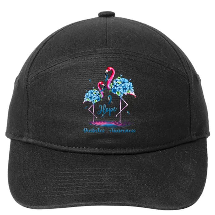 Flamingo Diabetes Awareness 7-Panel Snapback Hat