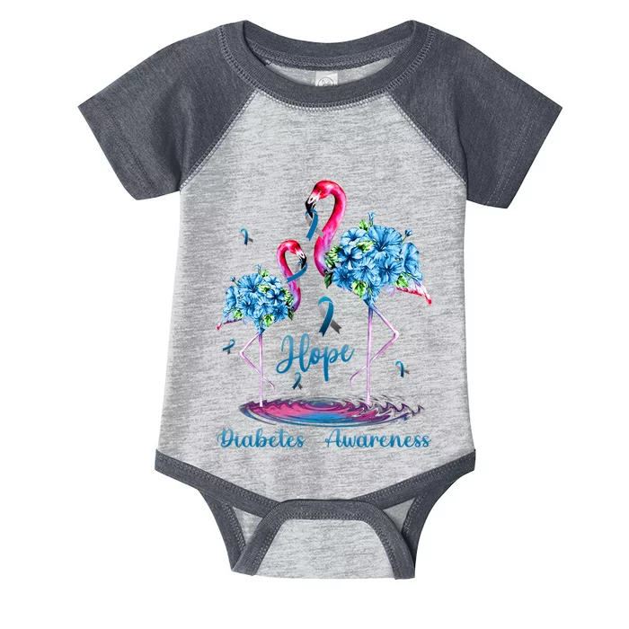 Flamingo Diabetes Awareness Infant Baby Jersey Bodysuit