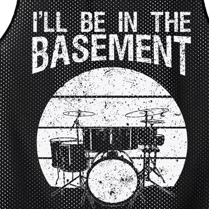 Funny Drummer Art Drum Set Drumming Lovers Mesh Reversible Basketball Jersey Tank