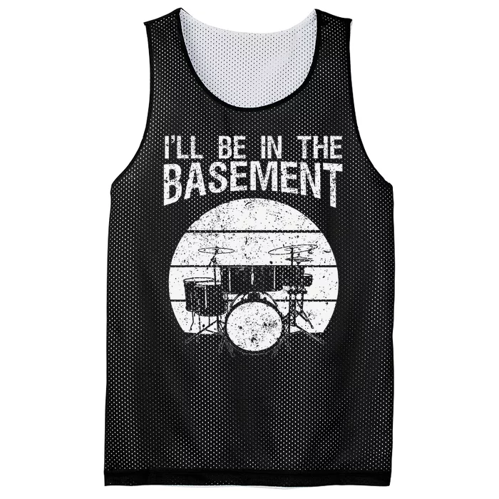 Funny Drummer Art Drum Set Drumming Lovers Mesh Reversible Basketball Jersey Tank