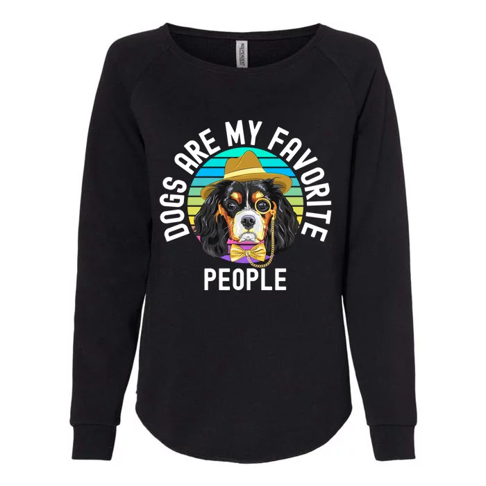 Funny Dogs Are My Favorite People Cute Gift Womens California Wash Sweatshirt