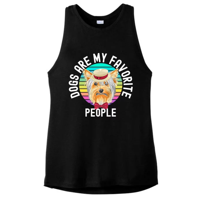 Funny Dogs Are My Favorite People Funny Gift Ladies Tri-Blend Wicking Tank