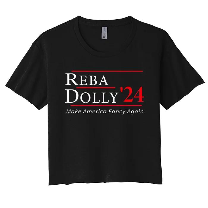 Funny Dolly And Reba 2024 Design Women's Crop Top Tee