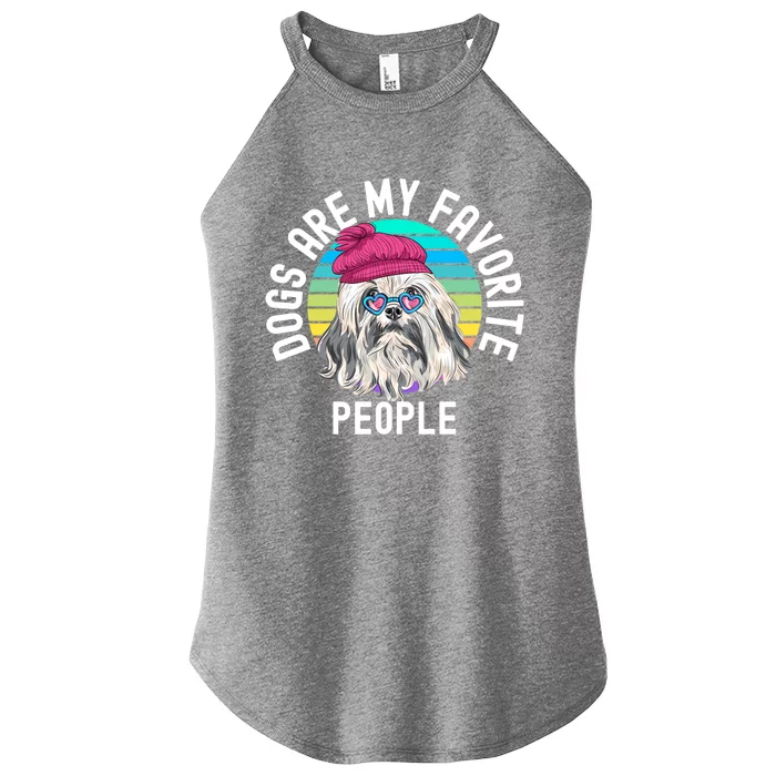 Funny Dogs Are My Favorite People Gift Women’s Perfect Tri Rocker Tank