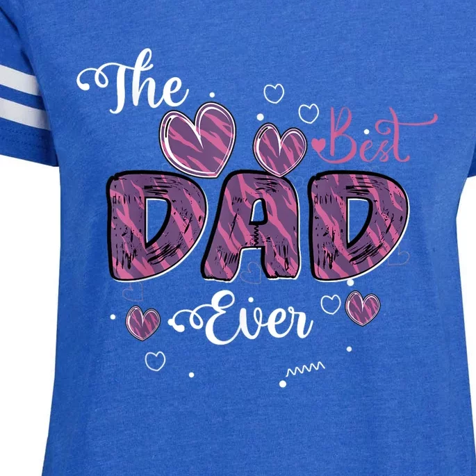 Father Day Best Dad Ever From Daughter Son Mom Enza Ladies Jersey Football T-Shirt