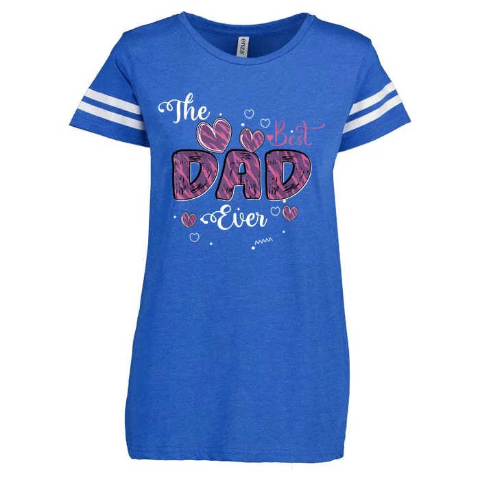 Father Day Best Dad Ever From Daughter Son Mom Enza Ladies Jersey Football T-Shirt