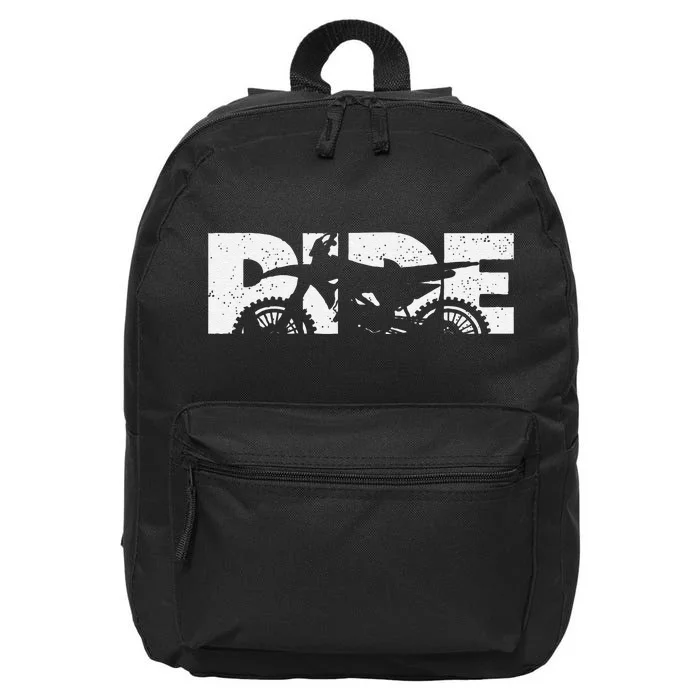 Funny Dirt Bike Motocross Motocross Dirt Bike 16 in Basic Backpack