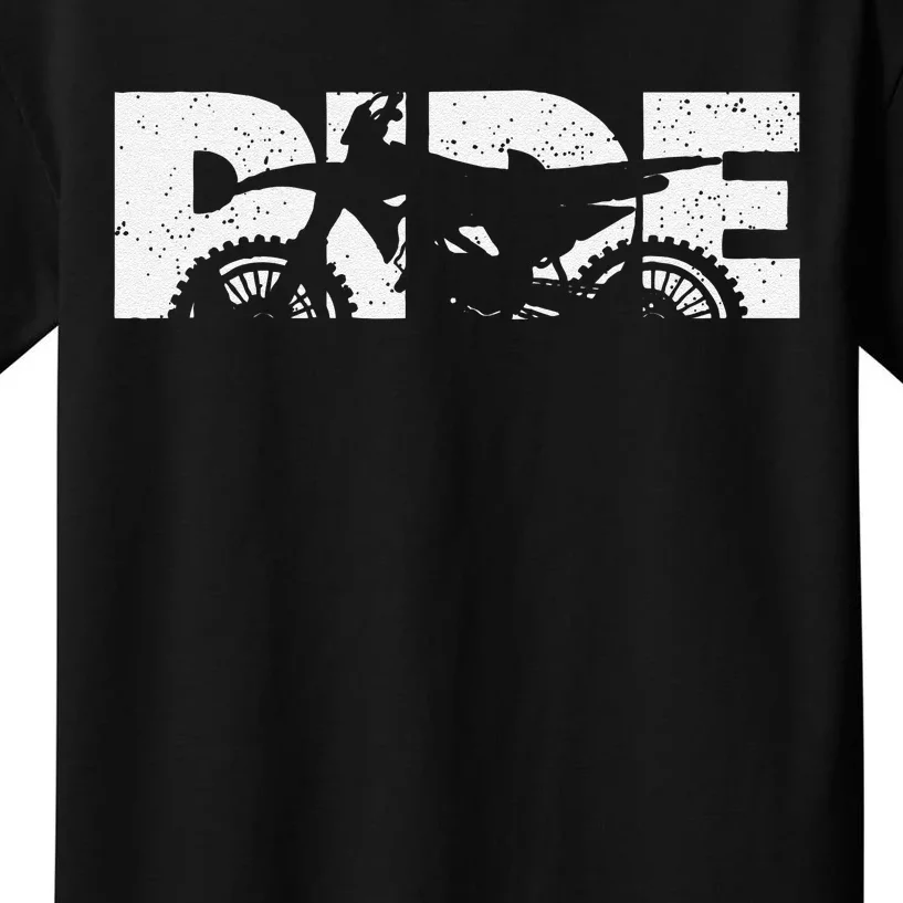 Funny Dirt Bike Motocross Motocross Dirt Bike Kids T-Shirt