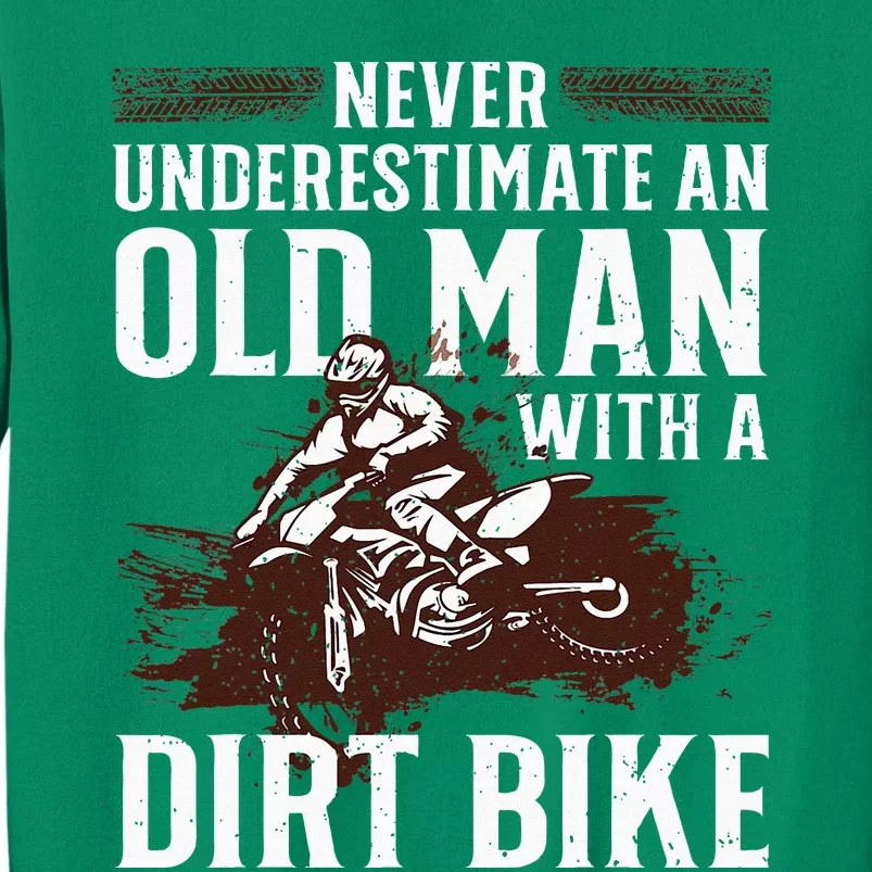 Funny Dirt Bike Art For Dirtbike Lover Men Grandpa Motorbike Sweatshirt