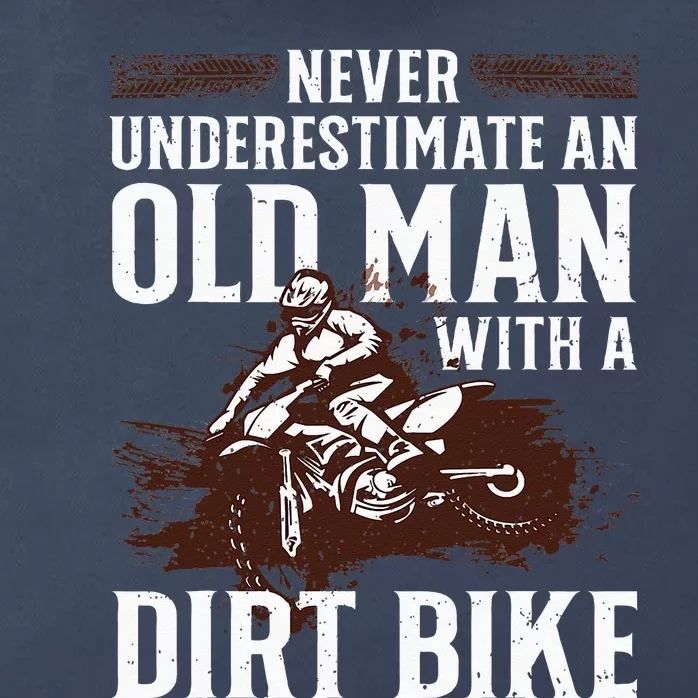 Funny Dirt Bike Art For Dirtbike Lover Men Grandpa Motorbike Zip Tote Bag