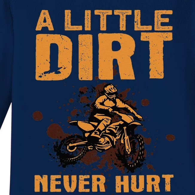 Funny Dirt Bike For Men Women Kids Motocross Dirtbike Lover Baby Long Sleeve Bodysuit