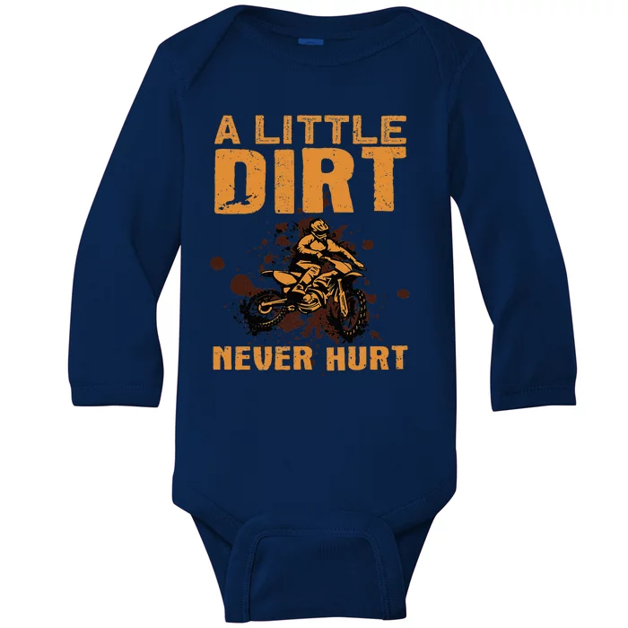 Funny Dirt Bike For Men Women Kids Motocross Dirtbike Lover Baby Long Sleeve Bodysuit