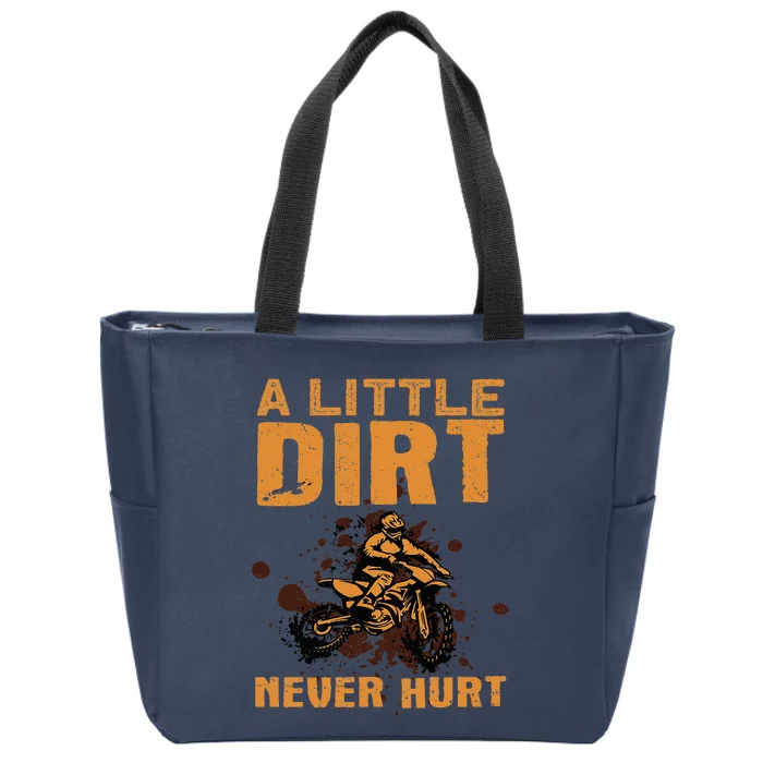 Funny Dirt Bike For Men Women Kids Motocross Dirtbike Lover Zip Tote Bag