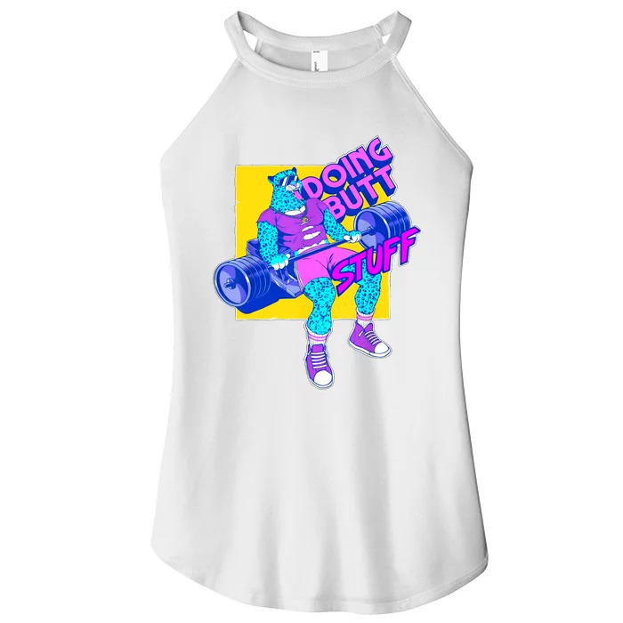 Funny Doing Butt Stuff Workout Bodybuilding Fitness Gym Women’s Perfect Tri Rocker Tank