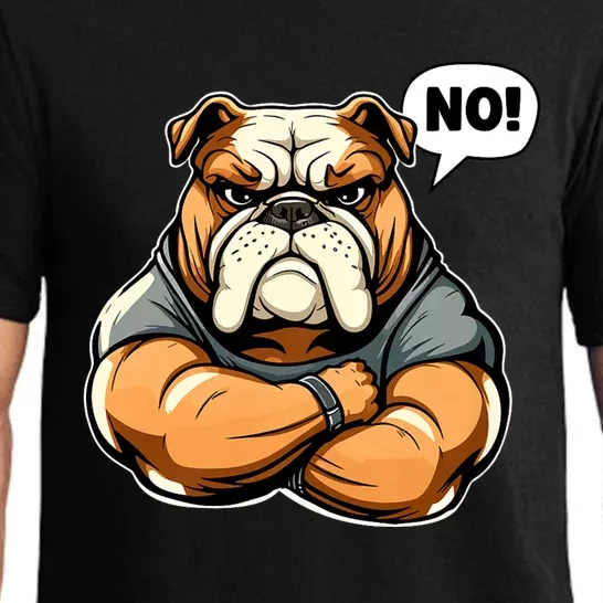 Funny Dog Bulldog No! Pajama Set