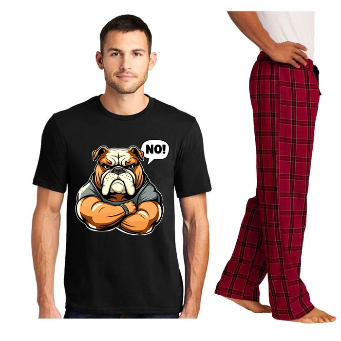 Funny Dog Bulldog No! Pajama Set