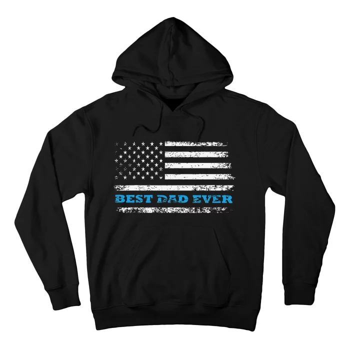 Father's day Best dad ever with US american flag Hoodie