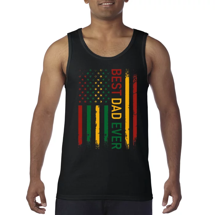 Father's day Best dad ever with US american flag Tank Top