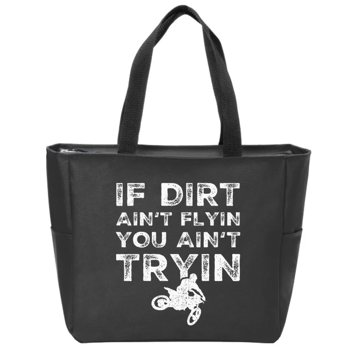 Funny Dirt Bike Riding Mx Motocross Rider Supercross Zip Tote Bag