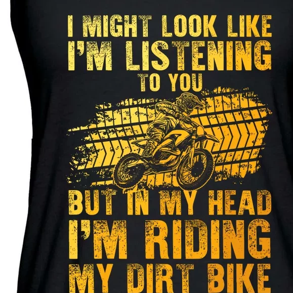 Funny Dirt Bike Art For Dirtbike Motorcycle Riding Ladies Essential Flowy Tank