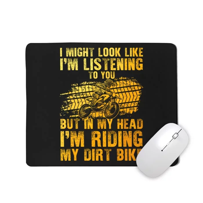 Funny Dirt Bike Art For Dirtbike Motorcycle Riding Mousepad