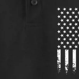 Father's Day Best Papa Ever With US American Flag Dry Zone Grid Performance Polo