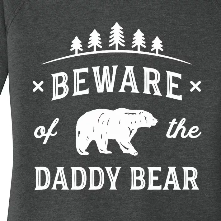 Fathers Day / Beware Daddy Bear Trees / Protective Dads Women's Perfect Tri Tunic Long Sleeve Shirt