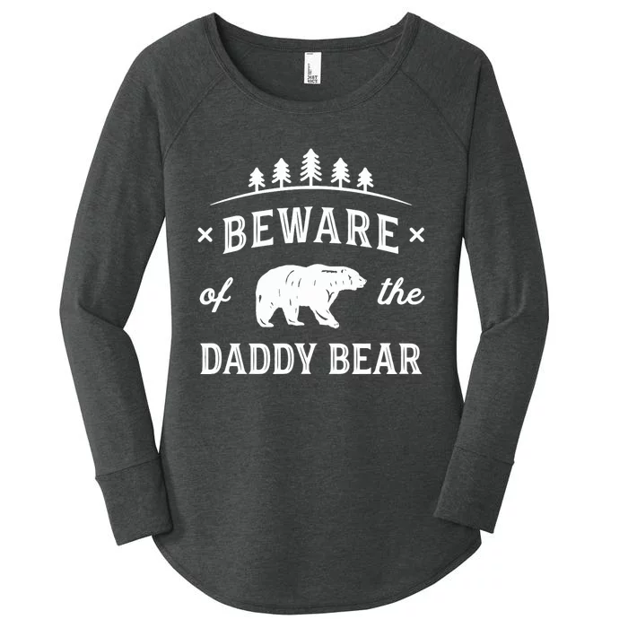 Fathers Day / Beware Daddy Bear Trees / Protective Dads Women's Perfect Tri Tunic Long Sleeve Shirt