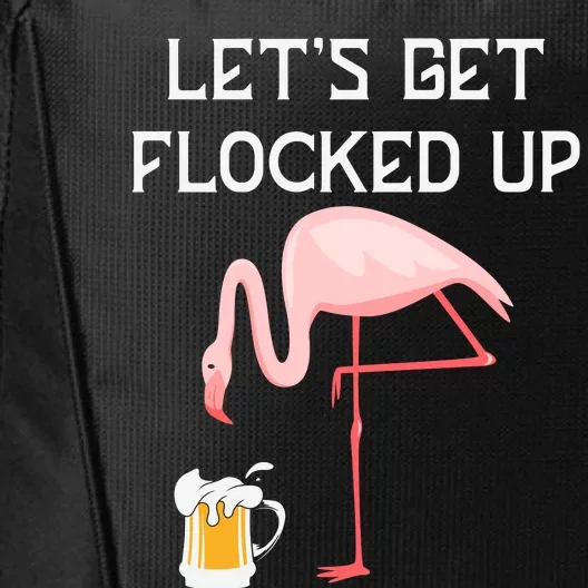 Flamingo Drinking Beer Funny Flamingo City Backpack