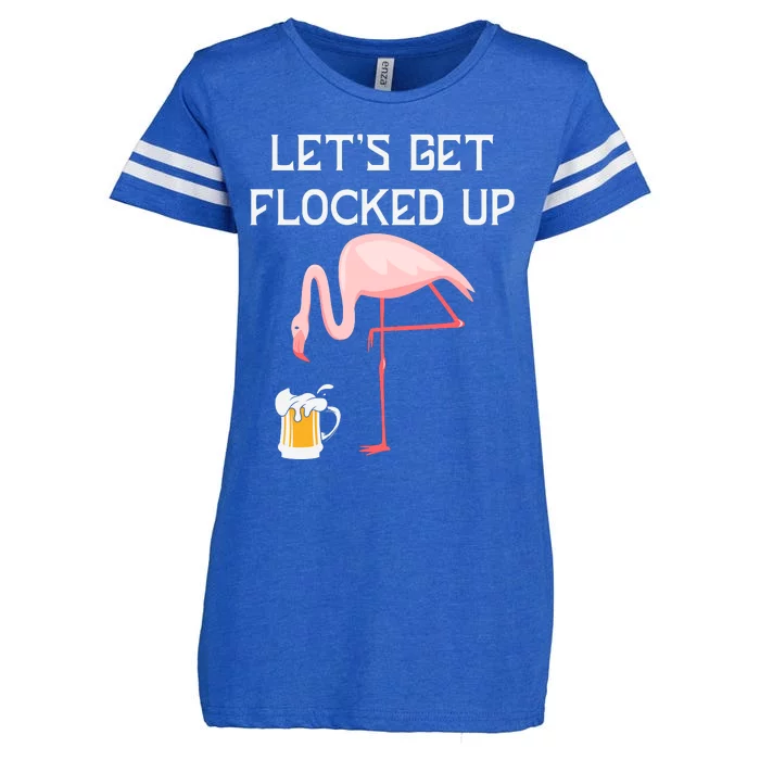 Flamingo Drinking Beer Funny Flamingo Enza Ladies Jersey Football T-Shirt