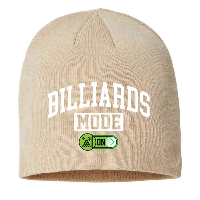 Father's Day Billiards Mode On Funny Billiard Pool Player Gift For Dad 8 1/2in Sustainable Knit Beanie