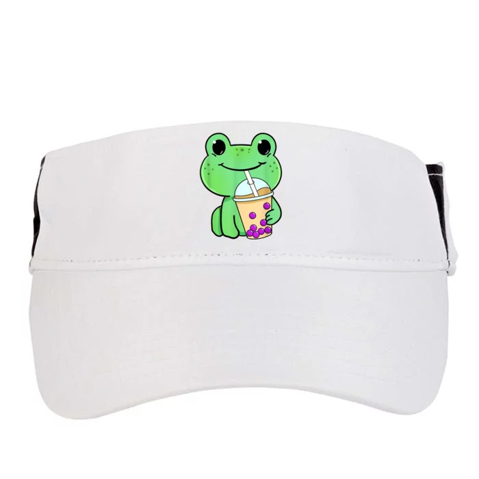 Frog Drinking Bubble Tea Adult Drive Performance Visor