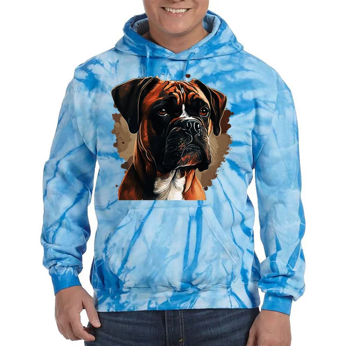 Funny Dog Boxer Tie Dye Hoodie