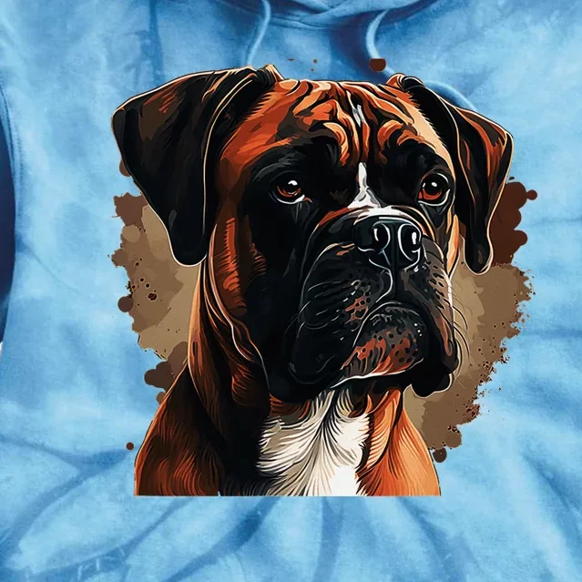 Funny Dog Boxer Tie Dye Hoodie