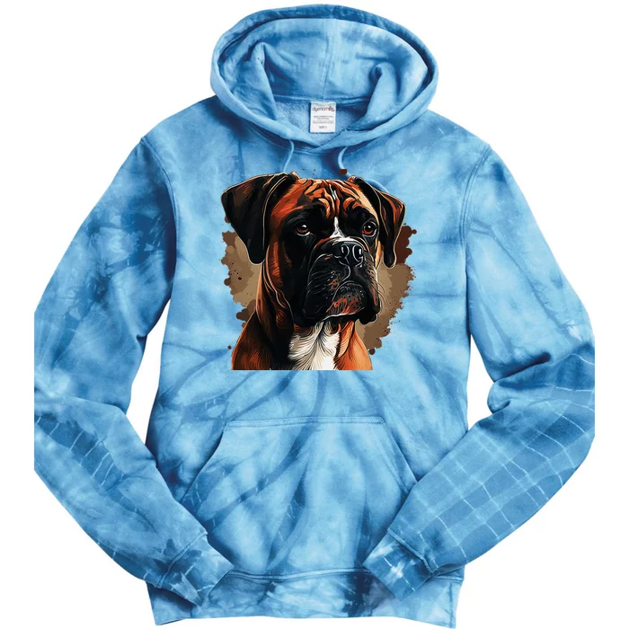 Funny Dog Boxer Tie Dye Hoodie