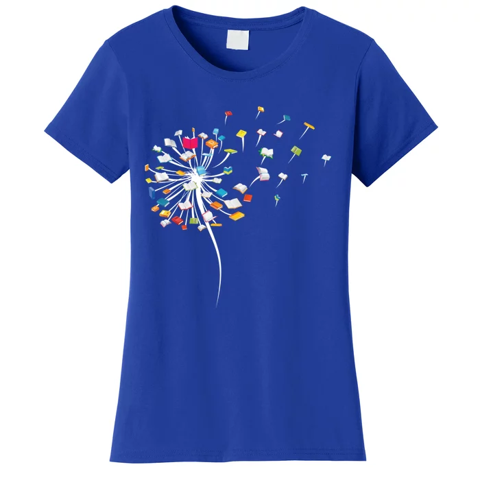 Funny Dandelion Books Gift For Reading Lover Gift Women's T-Shirt