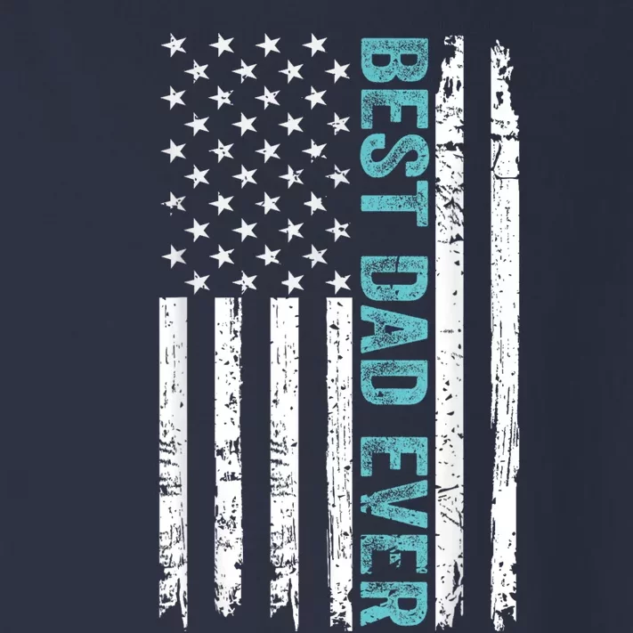 Fathers Day Best Dad Ever With US American Flag Toddler Long Sleeve Shirt