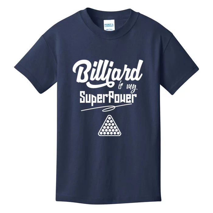 Father's Day Billiards Is My Superpower Funny Pool Gift For Dad Kids T-Shirt