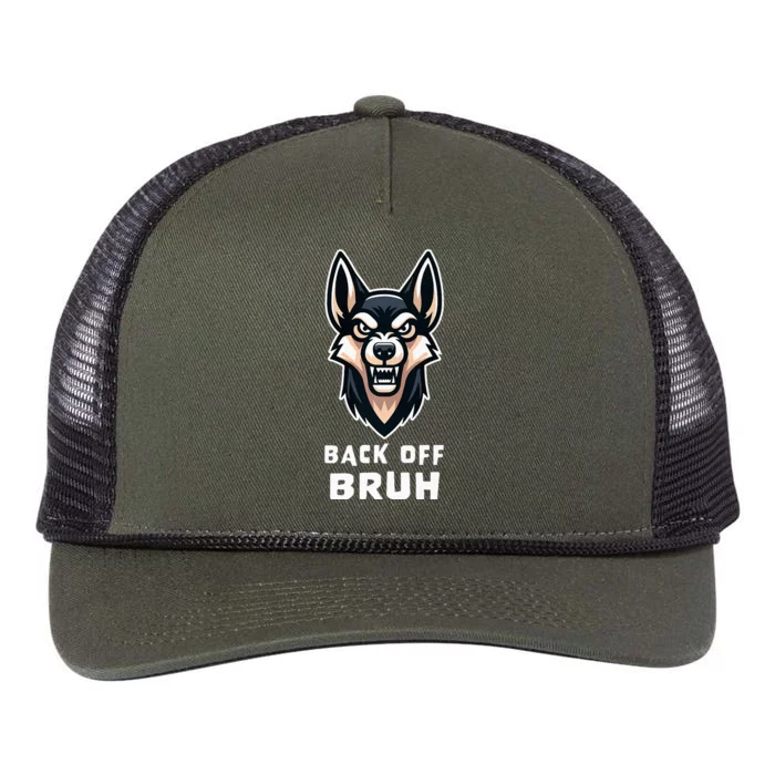 Fierce Dog Bruh Badass Retro Rope Trucker Hat Cap