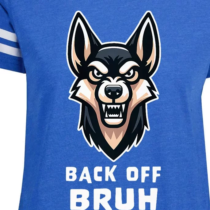 Fierce Dog Bruh Badass Enza Ladies Jersey Football T-Shirt