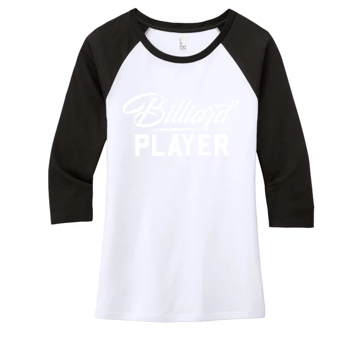 Father's Day Billiards Player Pool Gift For Dad Women's Tri-Blend 3/4-Sleeve Raglan Shirt