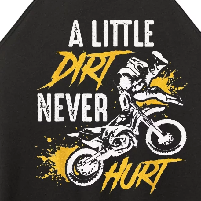 Funny Dirt Bike Gift Dirt Never Hurt Motocross Gift Women’s Perfect Tri Rocker Tank