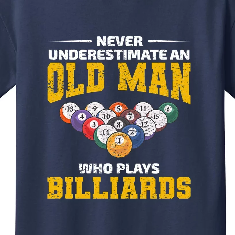 Father's Day Billiards Game Pool Dad Grandpa Gift For Dad Kids T-Shirt